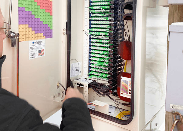 broadband technician at work